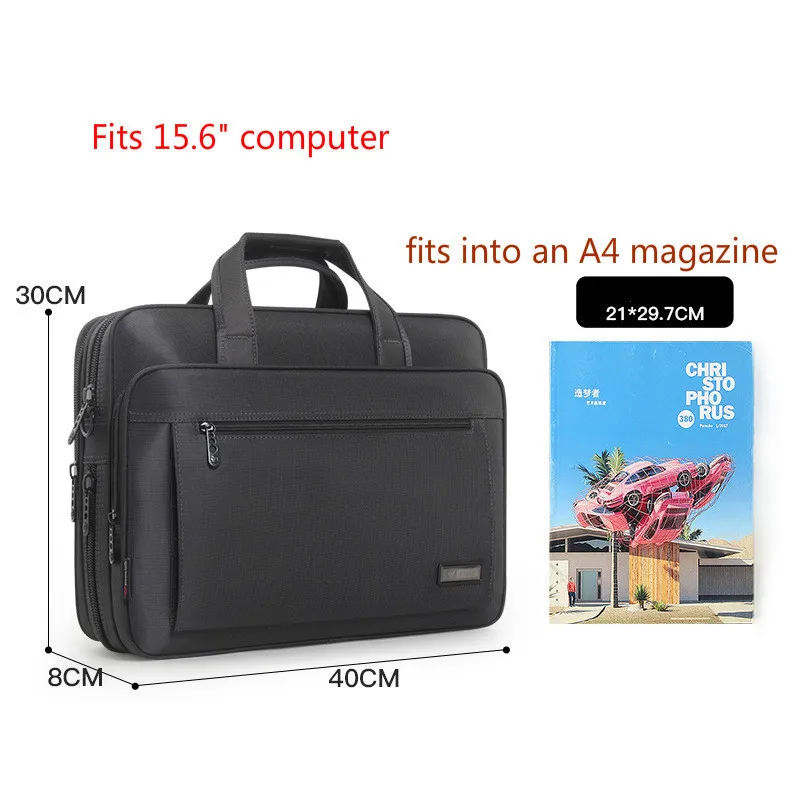 Большой Вместительный кейс для ноутбуков для мужчин, 15,6 дюймов, сумки для ноутбуков, мужская деловая оксфордская сумка для компьютера для Mac Book Pro Matebook