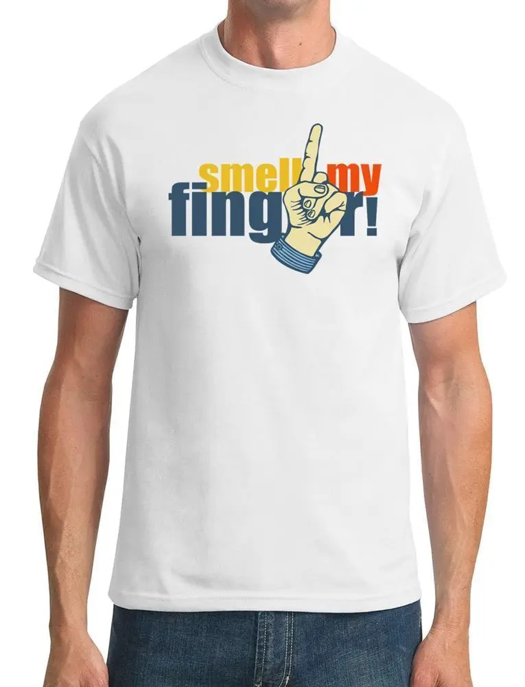 Smell My Finger - Funny - Mens T-Shirt Newest 2019 Fashion Sleeves Cotton T-Shirt Fashion Custom Tees