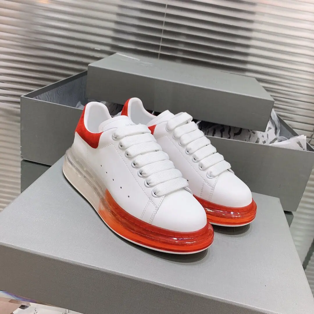 Buono Scarpe/популярные женские кроссовки из натуральной кожи; Повседневная кружевная обувь на платформе; Прозрачный каблук; женские брендовые кроссовки;