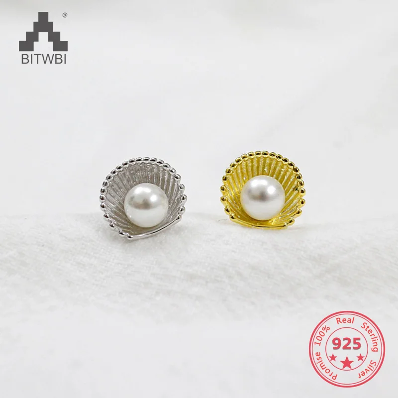 

2018 Fashion Natural Freshwater Pearl Earrings AAAA Zircon 925 Sterling Silver Jewelry Nice Gift