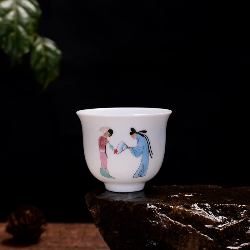 6шт \ Лот Цзиндэчжэнь керамическая чайная чашка кунг-фу чайная чашка Пуэр чайная чашка для путешествий портативный чайный набор бытовой набор для питья WSHYUFEI
