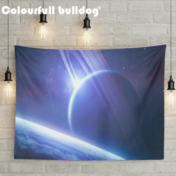 

Wall Hanging Tapestries Beautiful Star Light Line Living Room Decoration Planet Blue Black Pink Starry Sky Large Beach Blankets