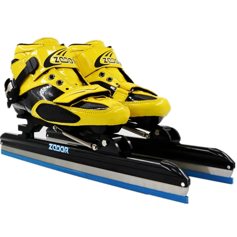 JEERKOOL الجليد على الجليد النساء سرعة الشكل التزلج الجليد الجليد الكربون/الألياف الزجاجية المعادن الإصلاح الموقع سكين سباق شفرة الأحذية IC3