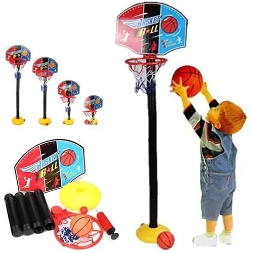 Free Shipping Baby Kids Mini Portable Adjustable Basketball Hoop Toy