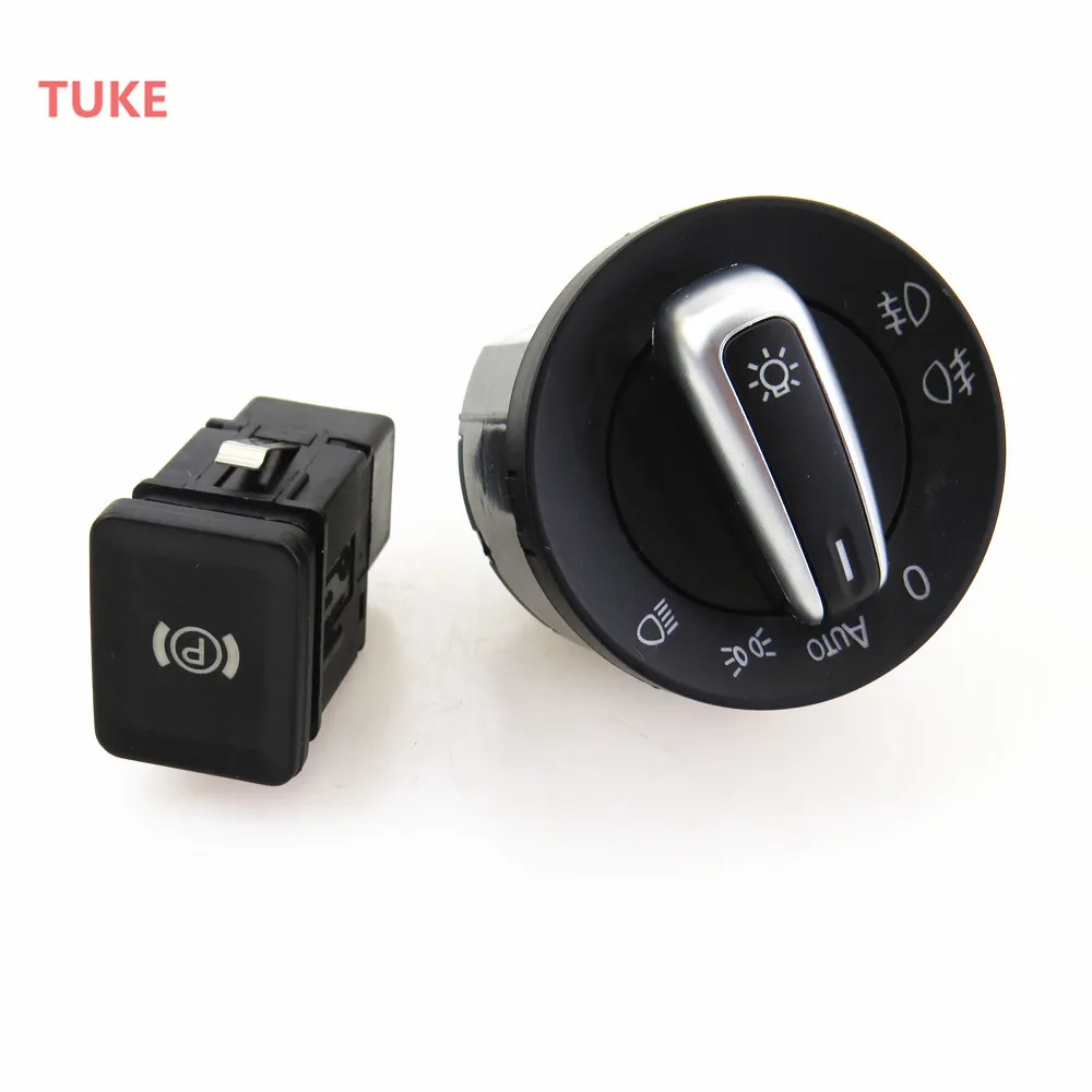 TUKE Chrome Automatic Adjust Headlight Switch + Electronic Parking