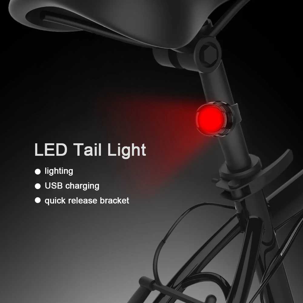 T6 светодиодный велосипедный светильник usb зарядка Водонепроницаемый безопасный передний задний фонарь комбинированный черный рубиновый задний светильник fahrrad licht