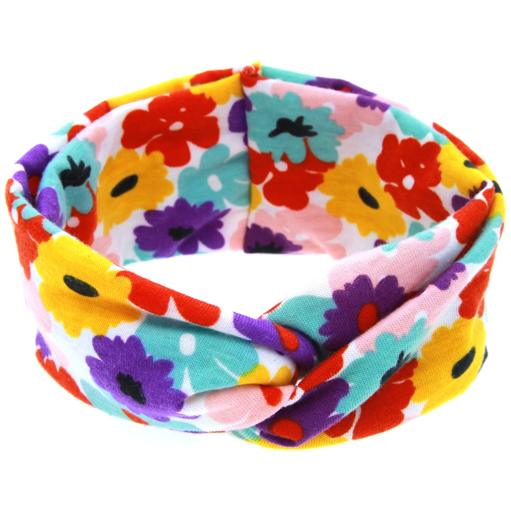 

1pc cute  Headband flower floral Bow Headband Top Knot Polka Dot Cross Knot  Turban Tie Knot Headwrap Hair Accessories KT039
