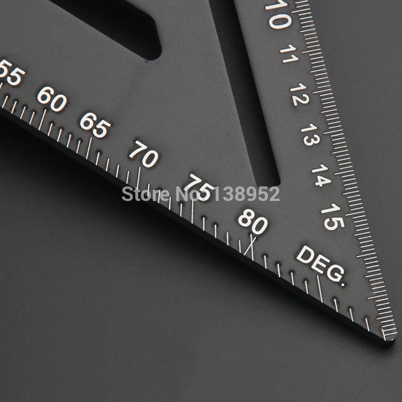 1pcs Aluminun Alloy Triangle Ruler Angle Ruler 90 degrees Protractor For Home Builders DIY Artists Measuring Woodworking tools