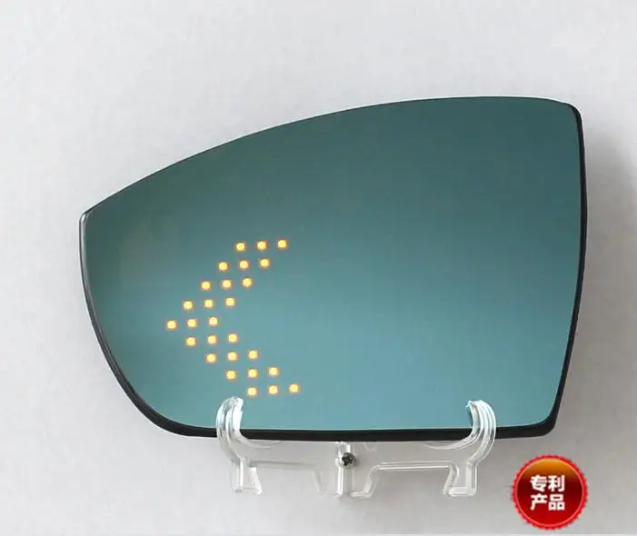 

LED heating Rear side turn signal blue curvature anti defogging dazzling rearview mirror for Ford Kuga Escape 2013-2017