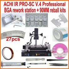 ACHI IR PRO SC V4 темно ИК BGA паяльная станция+ 27 шт. 90 мм универсальныеbga трафареты диагональная установка для перепайки чипа на печатной плате 18 бесплатный подарок