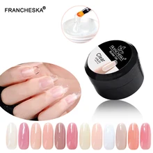 Francheska 15ml Construtor Gel Jelly Gel UV Extensão de Unhas de Acrílico Camuflagem Tampa Transparente Rosa Transparente camada de Base Top Coat gellak(China)