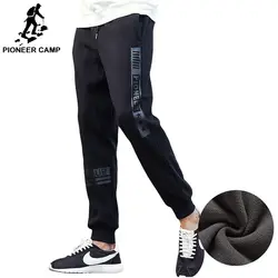 Пионерский лагерь толстые флисовые брюки мужские Высокое качество осень зима теплые мужские спортивные брюки хип-хоп стиль джоггеры брюки