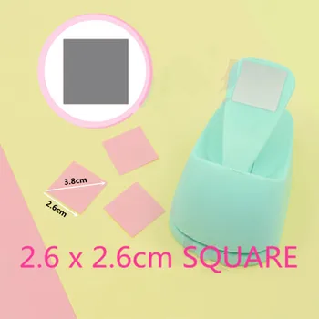 

free ship 2.6CM Square shape EVA foam save power hole punch 1.5 inch paper craft punch for greeting card Scrapbook diy puncher