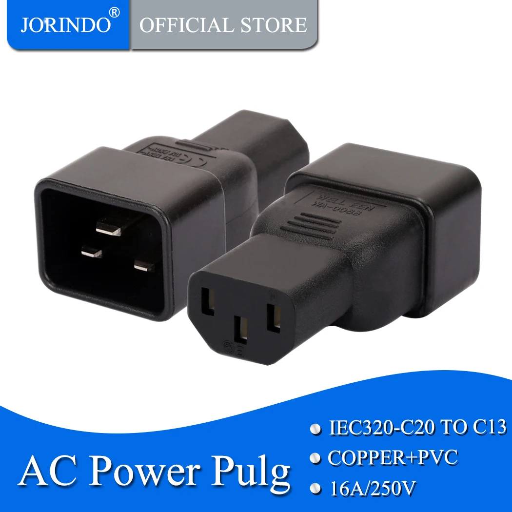 JORINDO PDU PSU USP адаптеры питания IEC C20 папа к C13 адаптер компьютер сервер