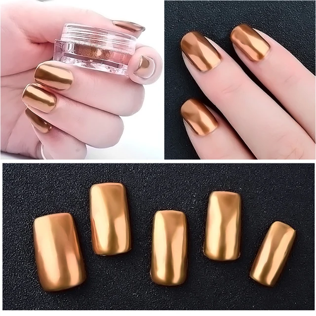 Online 4 Colors Professional Nails Art Tools Rose Gold Color 4 Colors Professional Nails Art Tools Rose Gold Color Nail Glitter Powder Shining Mirror Decorations