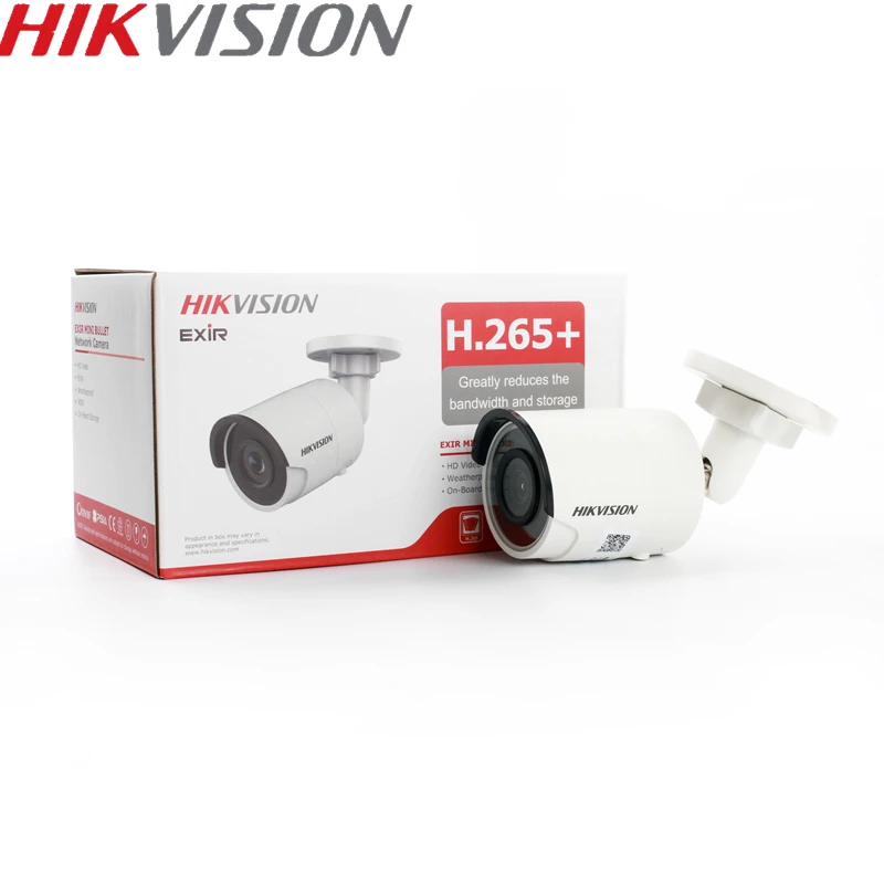 HIKVISION 8 МП(4 K) ИК фиксированная пуля сетевая камера DS-2CD2085FWD-I H.265 водонепроницаемый IP67 IK10 IR30M поддержка Hik-подключение