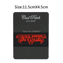 4," Завет Thrash рокабилли логотип музыкальной группы вышитый Железный на и нашивка на одежду тяжелый металл пользовательский дизайн патч