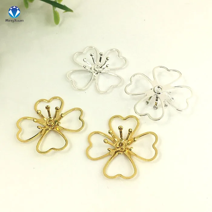 20 шт. 22x22mm медные филигранные Полые Цветы базовый соединитель аксессуары для