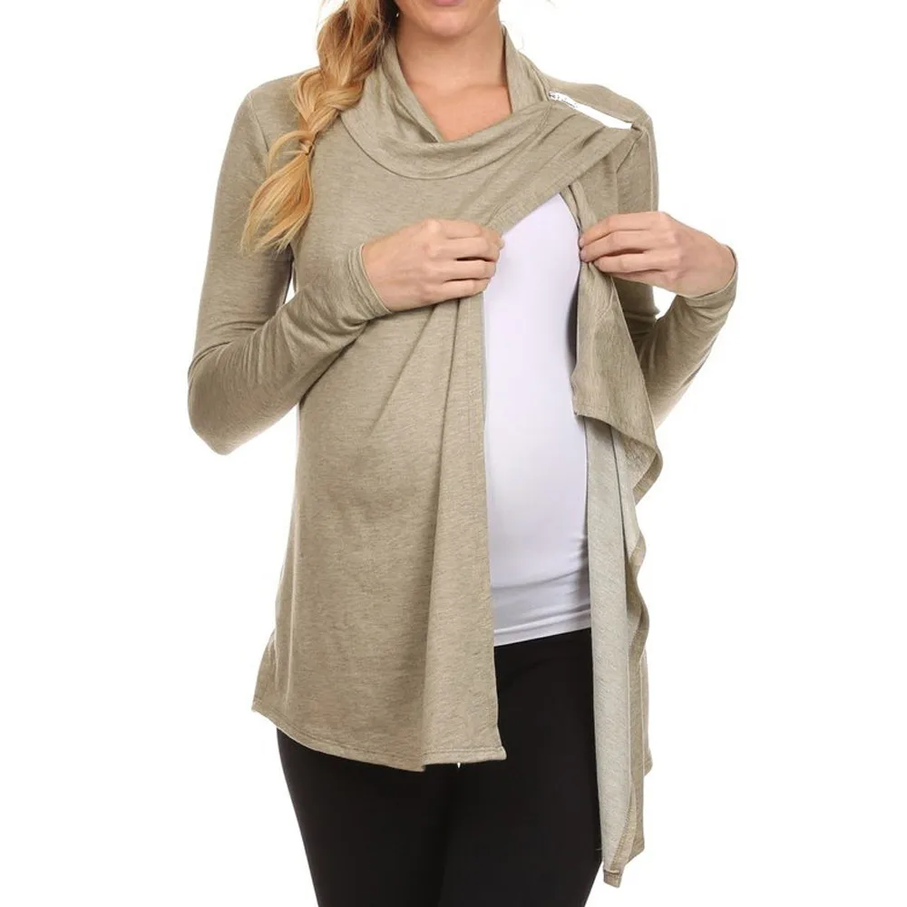 ARLONEET maternity breastfeeding clothes maternity gown Long Sleeve