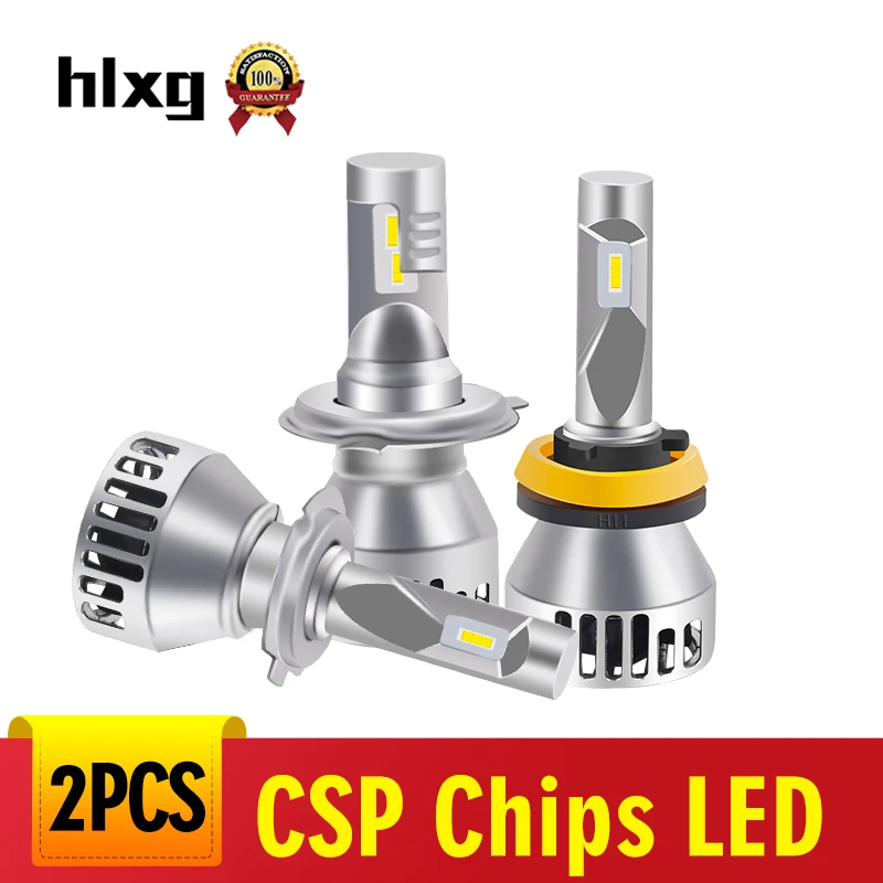 

hlxg Car Led Light 12V Automobiles H7 Led Bulb H4 H9 H11 9005 HB3 Headlight 60W 10000lm 6500K Auto Headlamp 9006 Fog Light Bulbs