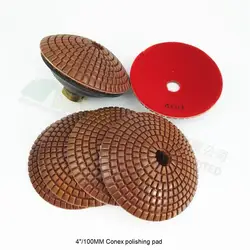 DIATOOL 6pcs 4" #400 bowl shaped wet diamond polishing pads with backer Diameter 100mm convex sanding disc