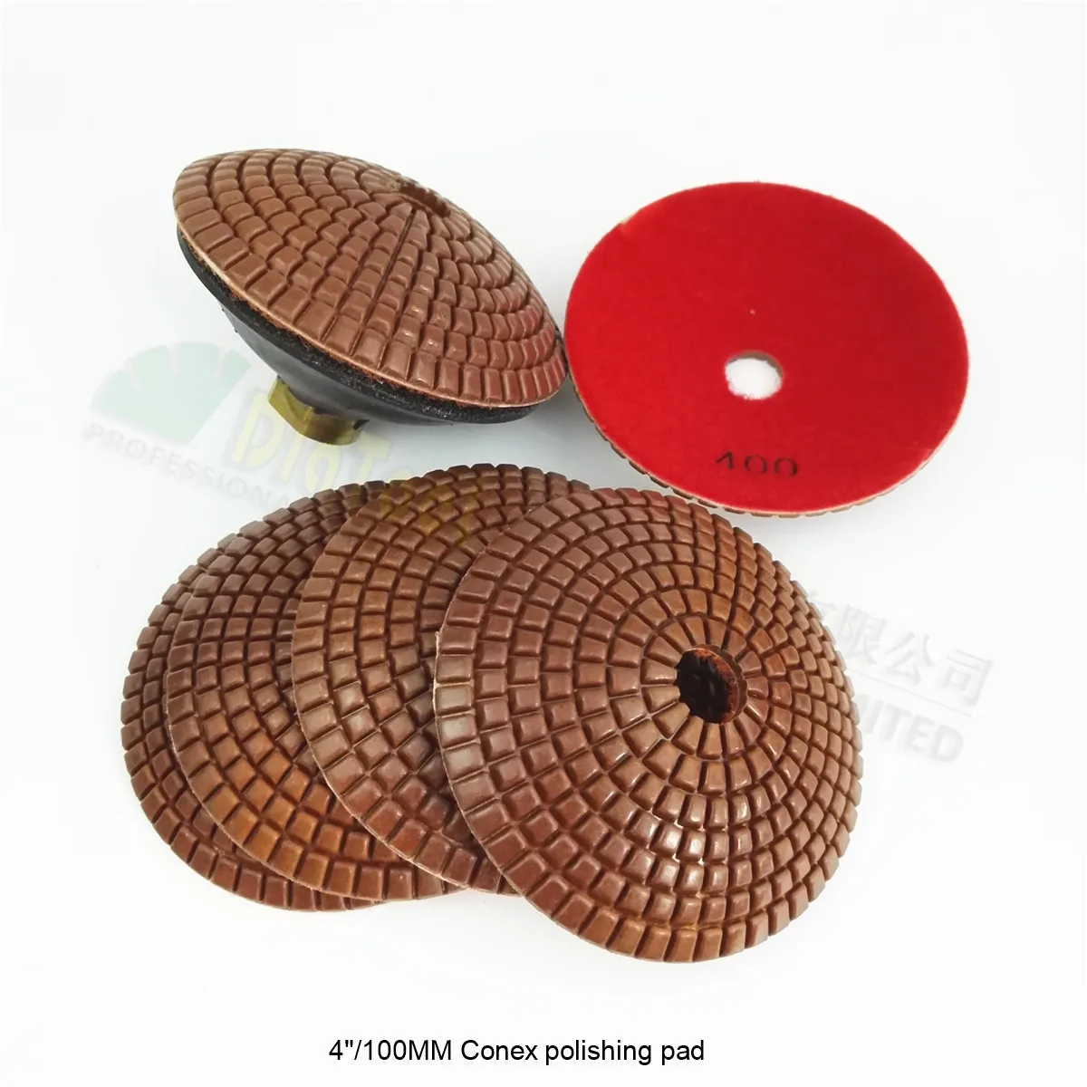 

SHDIATOOL 6pcs 4" #400 bowl shaped wet diamond polishing pads with backer Diameter 100mm convex sanding disc