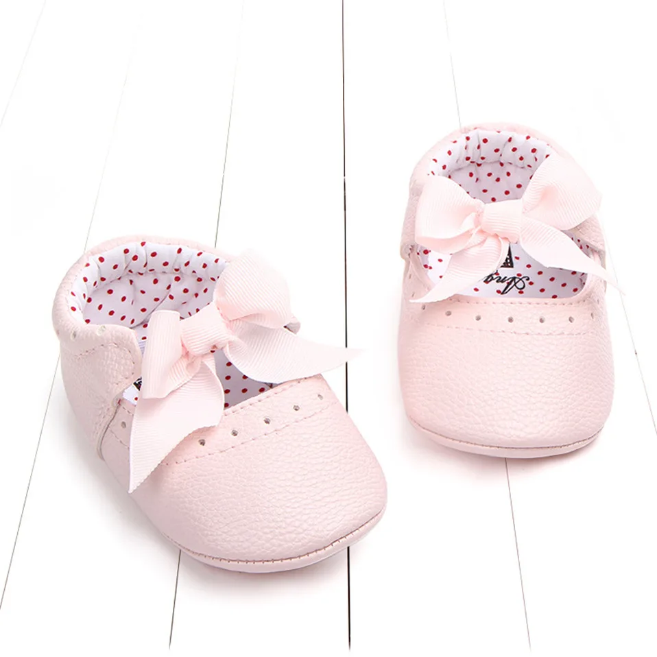 Г. Детская обувь новорожденного для девочек, мокасины из искусственной кожи с бантиком и блестками, нескользящая Мягкая подошва, обувь для малышей от 0 до 18 месяцев