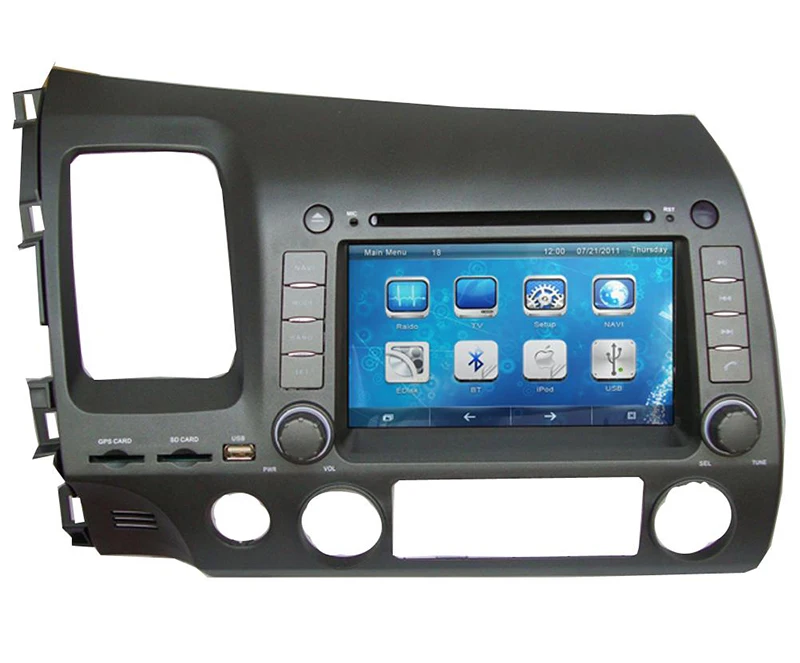 Best 7" Car DVD player with GPS(optional),audio Radio stereo,BT,car multimedia headunit for Honda CIVIC 2006 2007 2008 2009 2010 2011 0