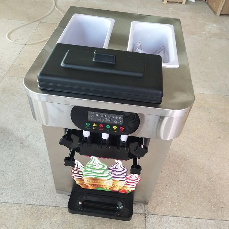 220V автоматический, настольный мягкий Мороженое машина сладкие конфеты мороженое-рожок машина