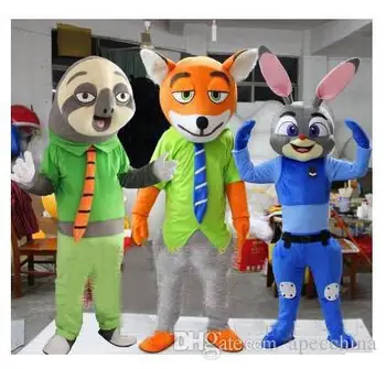 

Hot sale wild animals latest city film quality Judy rabbit Nick fox mascot cartoon clothing 100% of the physical picture