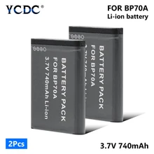1/2 штук BP70A 740 мА/ч, литий-ионный Батарея для samsung ES30 ES65 ES67 ES70 ES71 ES73 ES74 ES75 ES80 ES90 ES95 ES96 ES99 SL50