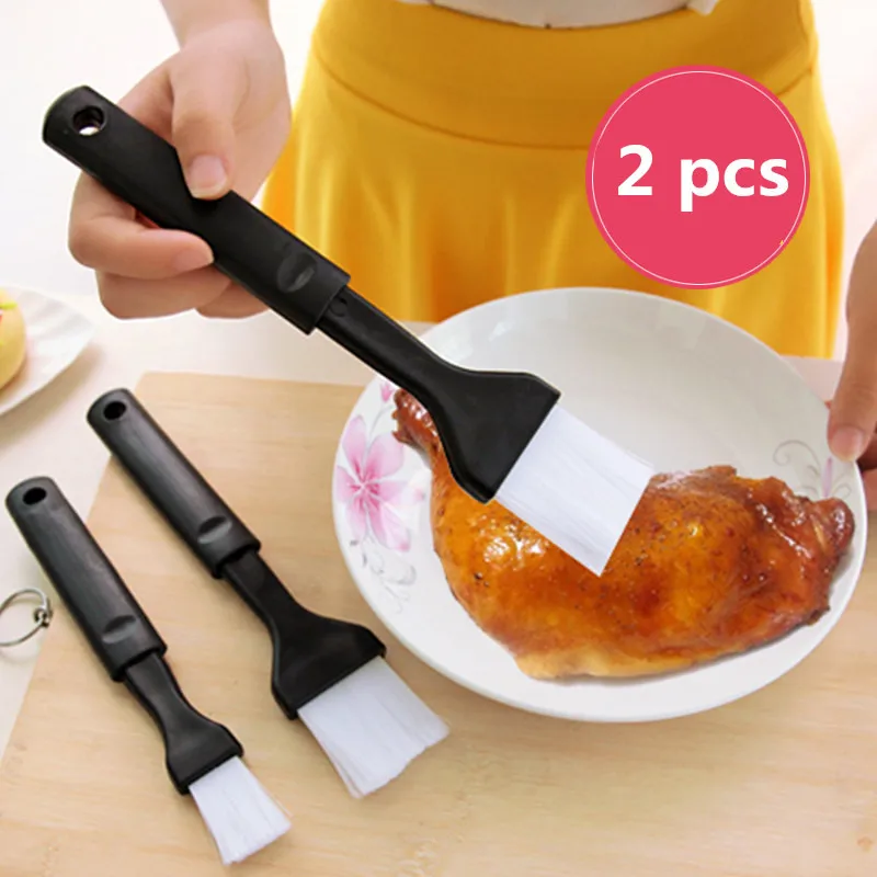 

High temperature resistant long handle plastic barbecue brush brush kitchen baking brush food cooked brush baking tool 2 pcs
