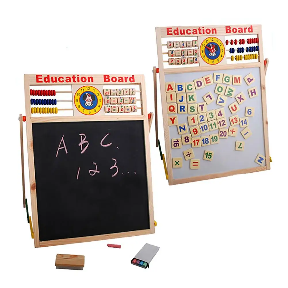

New Arrival Abacus Wooden Letters Numbers Blackboard Magnetic Board Kids Educational Toys