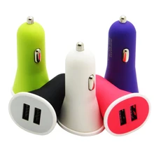 100 шт/партия универсальное 5 V/1A/2.4A матовое двойное 2 usb порта автомобильное зарядное устройство для iPhone iPad iPod samsung мобильный телефон автомобильное зарядное устройство