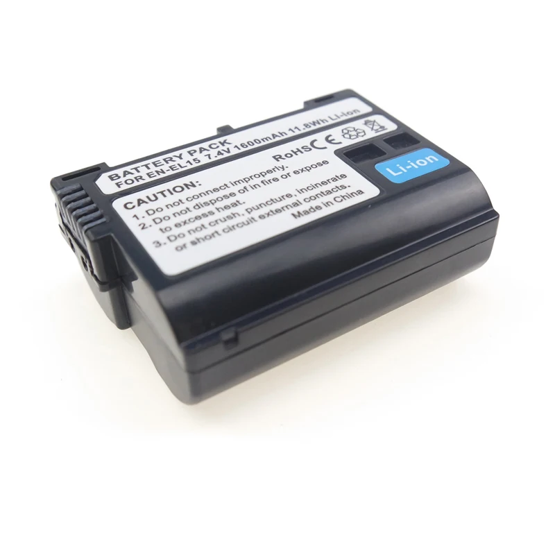 

Rechargeable EN-EL15 lithium-ion Battery 1600mAh for Nikon D750 D7200 D7000 D7100  D810 D610 Digital SLR Camera (Fully Decoded)