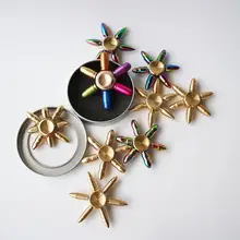 Чистый Медь револьвер шестиконечный пуля съемный Спиннер антистресс ручной Спиннер для пальцев Spinner снимает ADHD аутизм игрушки для подарка