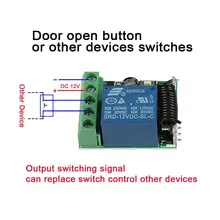 QIACHIP DC 12V 1CH 433MHz Wireless Remote Control Smart Switch RF Relay Receiver 433 MHz Button Module For Smart Home LED Light