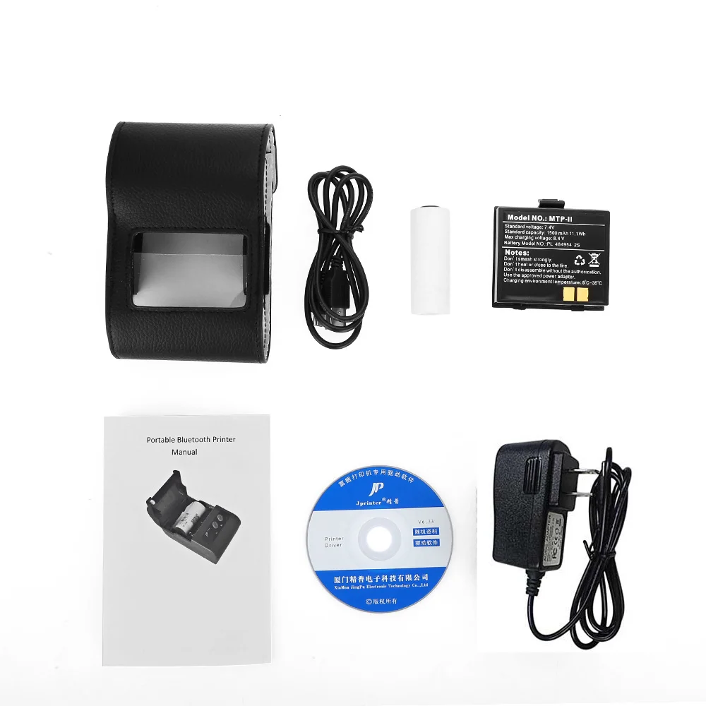 GOOJPRT MTP II 58 мм Bluetooth термопринтер портативный беспроводной чековый аппарат для