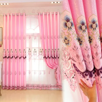 

Luxury European Embroidery Blackout Velvet Curtains for Living Room Window Panel Curtain for Bedroom Floor Balcony Ready Curtain