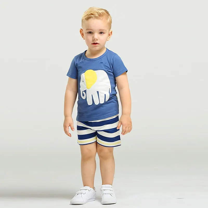 I.K traje de deporte para niños 2017 niños de verano niño ropa dos