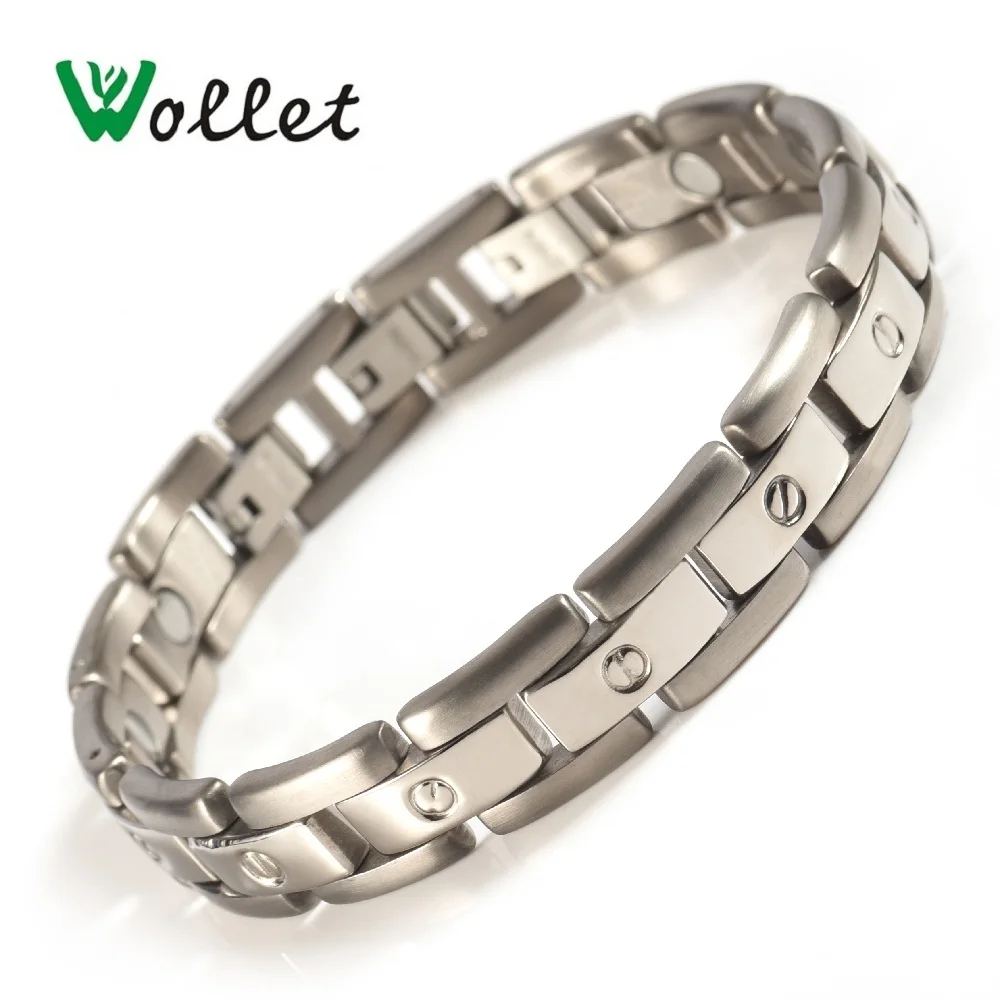 Wollet Jewelry Titanium Bracelet For Men Women Health All