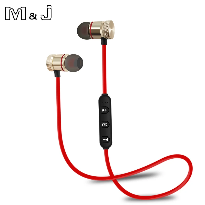 Беспроводные наушники M & J F05 с Bluetooth металлические спортивные защитой от пота