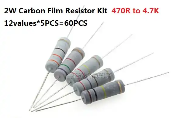 Lote De 4.7 kOhm Resistencias de Película de metal de 1//2W 10PCS