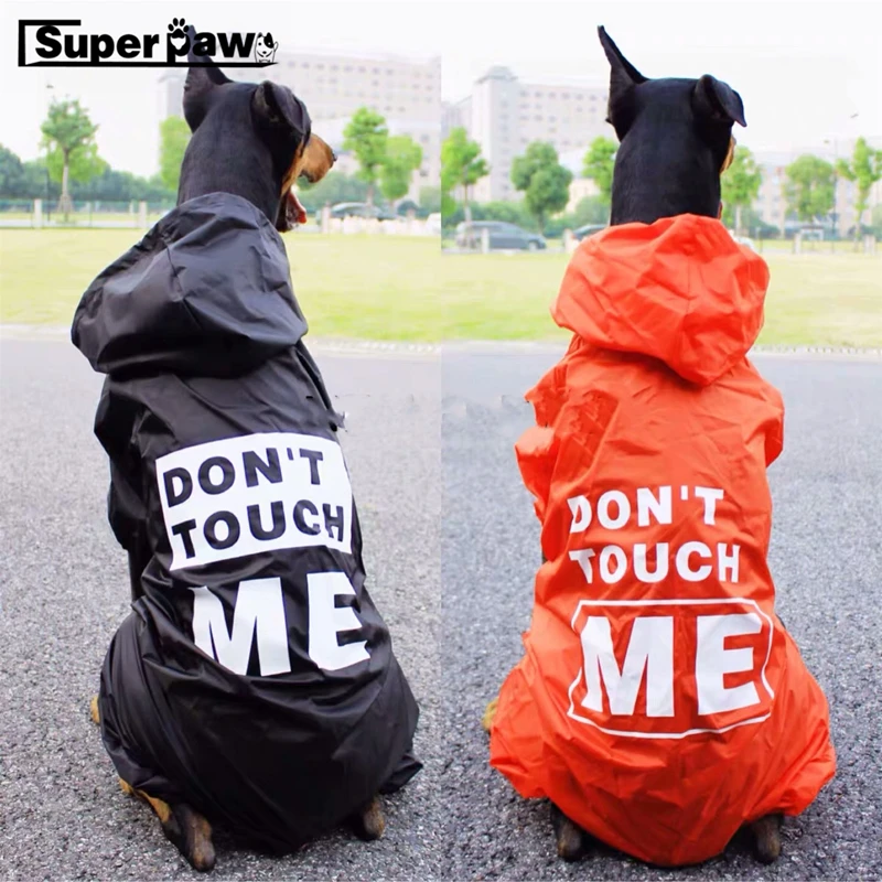 Fashion Medium Large Dog Raincoat Dogs Rain Coat font b Pet b font Clothes Puppy Doberman