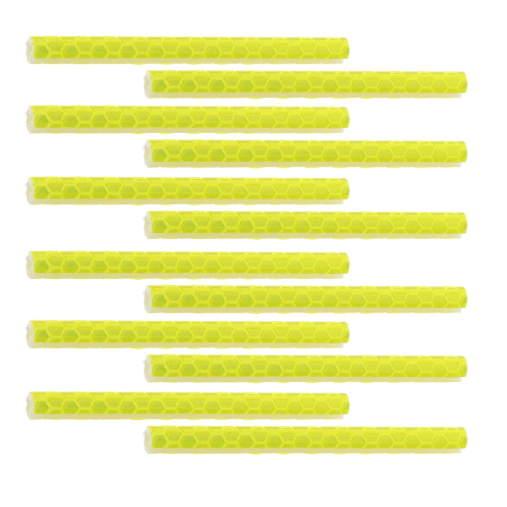 Set of 12 MTB Cycling Reflective Rod Bike Bicycle Spoke Reflector Clip on Wheel Rim