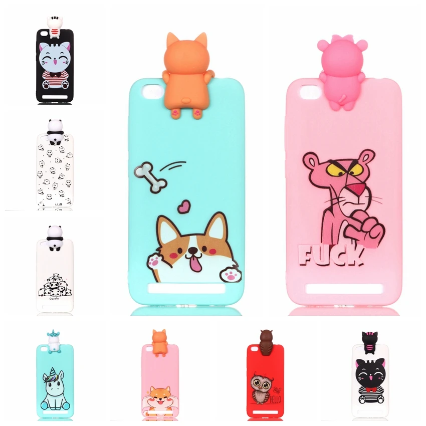 For Coque Xiaomi Mi 5X Case 3D Cartoon Toy Owl Panda Unicorn Cat Soft Silicon Back Cover |