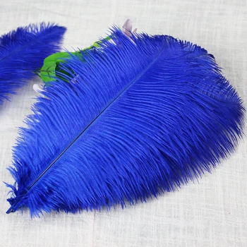 

New 50 PCS high quality natural ostrich feather royal blue 25 to 30 centimeters 10 to 12 inches decorative feather