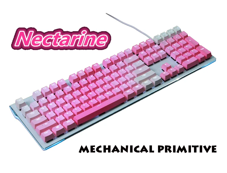 

MP 104/108 Keys PBT Double Color Pink Injection Keycaps OEM Height For Wired USB Cherry MX Switches Mechanical Keyboard Keycaps