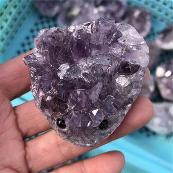 

natural amethyst crystal hedgehog in stone cluster hedgehog reiki healing gemstone handmade carved decoration crystal animal