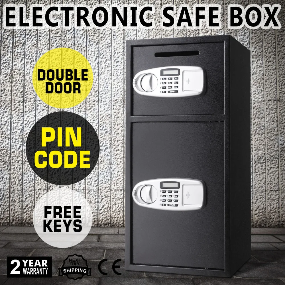 SECURE DIGITAL STEEL SAFE ELECTRONIC HIGH SECURITY OFFICE MONEY SAFETY BOX 